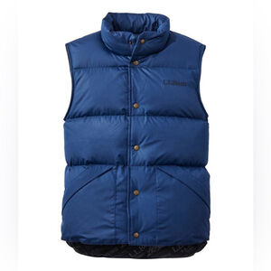 LL Bean Trail Model Down Puffer Vest NWT XS Blue Packable